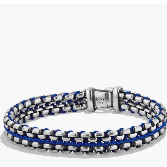 Woven Sterling Silver Box Chain Bracelet